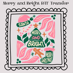 Merry and Bright DTF Transfer