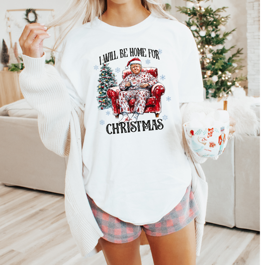 Dont Worry Ill Be Home For Christmas T-Shirt - Hectic Momma Printing