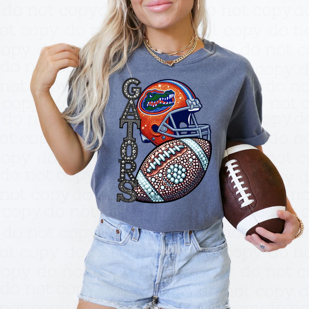 GATORS *FAUX RHINESTONES* - DTF TRANSFER