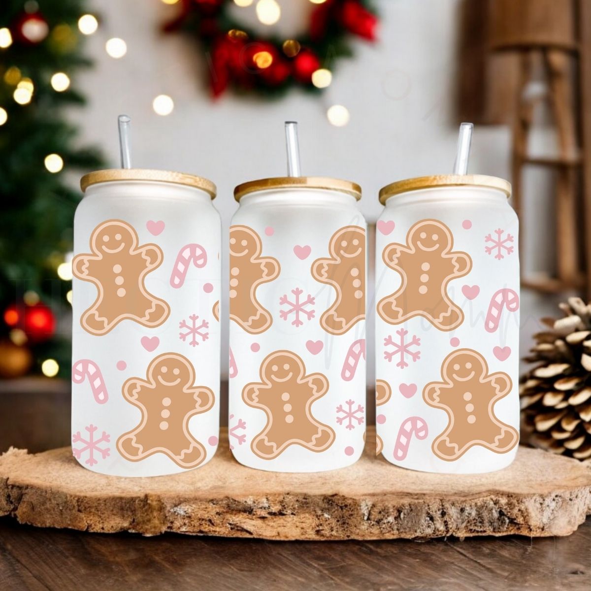 GINGERBREAD MEN AND CANDY CANES - UV DTF