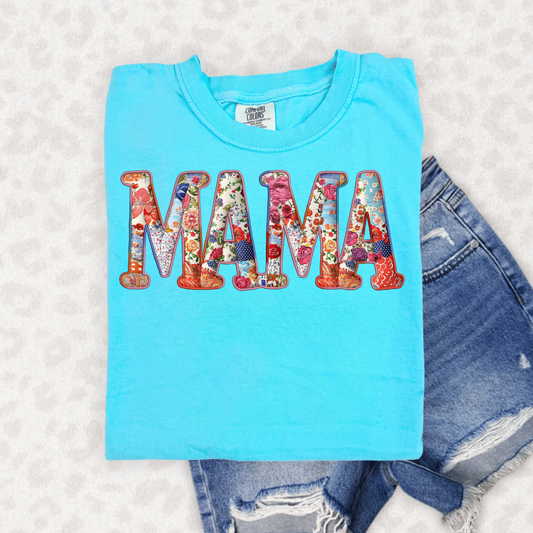 MAMA FLORAL QUILTED - DTF TRANSFER