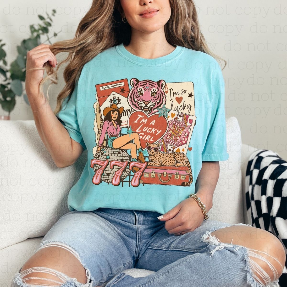 I'M A LUCKY GIRL - DTF TRANSFER