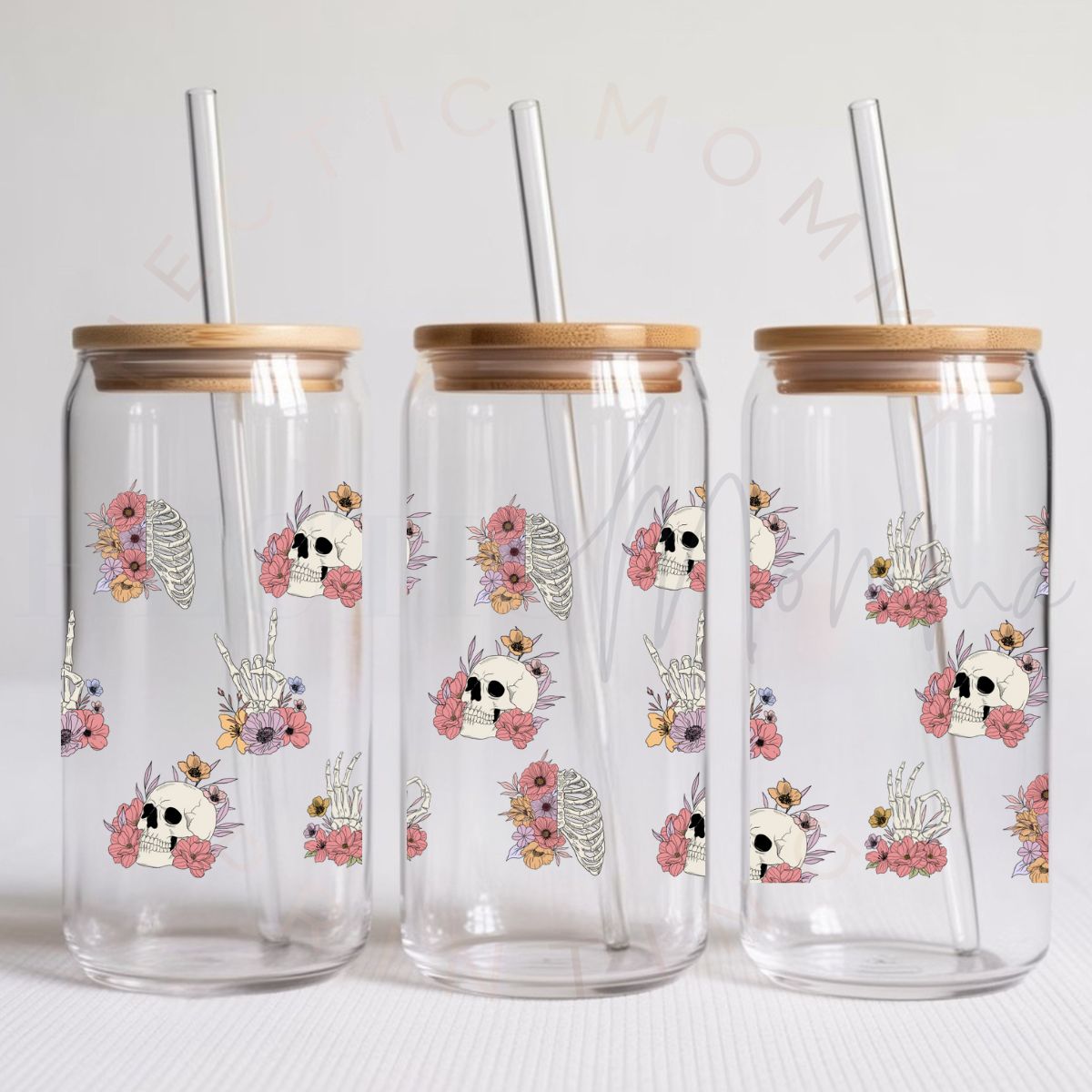 FLORAL SKELLIE - UV DTF