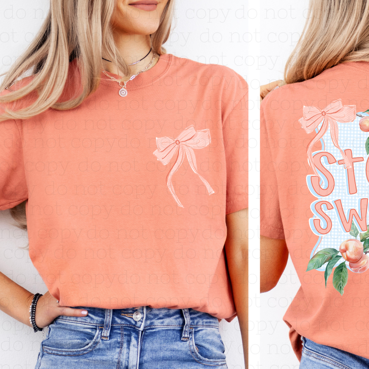 COQUETTE STAY SWEET - FRONT+BACK - DTF TRANSFER - Hectic Momma Printing