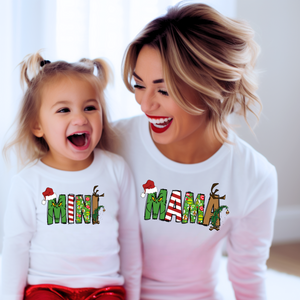 Mini and Mama Grinch DTF