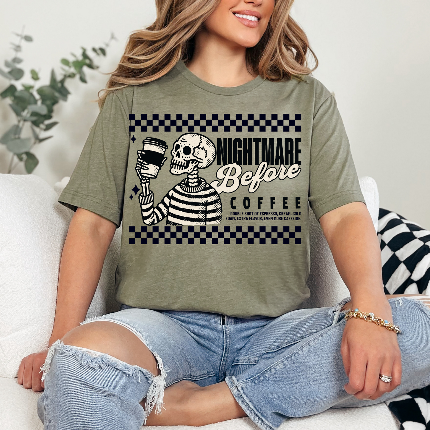 NIGHTMARE BEFORE COFFEE - DTF TRANSFER