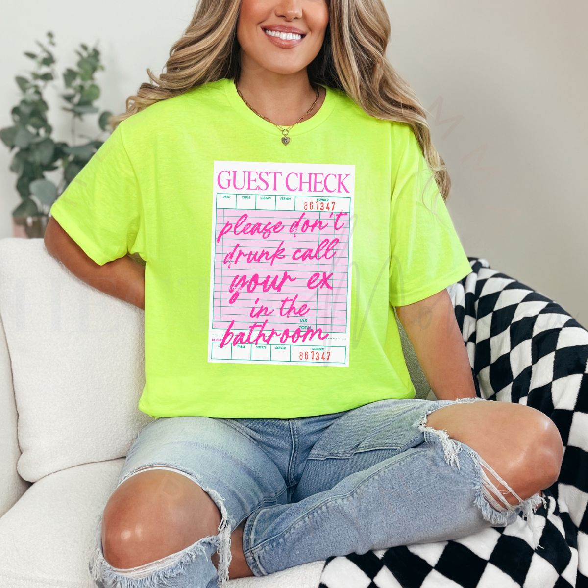 PLEASE DON'T DRUNK CALL YOUR EX IN THE BATHROOM - DTF TRANSFER