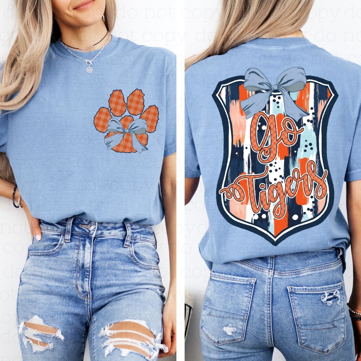 COQUETTE GO TIGERS *FRONT+BACK* - DTF TRANSFER