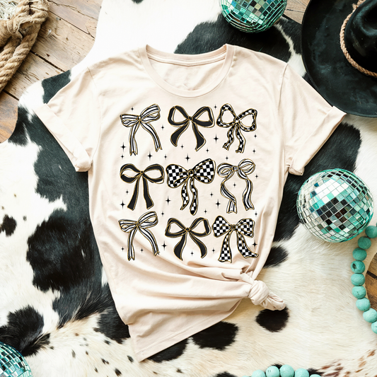 BLACK BOW COLLAGE - DTF TRANSFER - Hectic Momma Printing