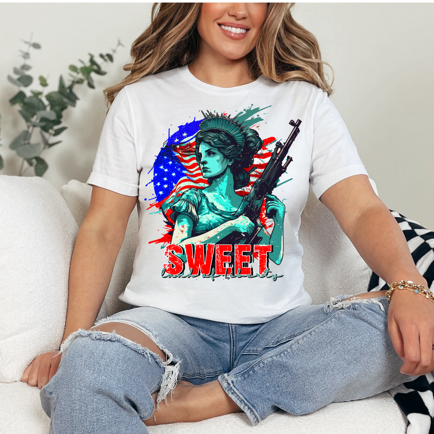 SWEET LAND OF LIBERTY - DTF TRANSFER - Hectic Momma Printing