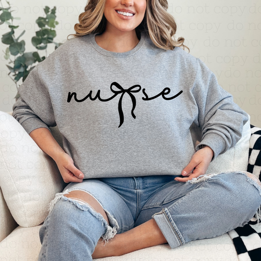 COQUETTE NURSE - BLACK TEXT - DTF TRANSFER - Hectic Momma Printing