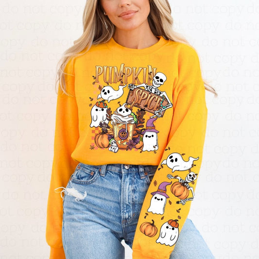 PUMPKIN SPICE *FRONT+SLEEVE* - DTF TRANSFER