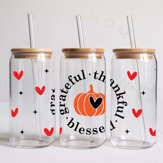 GRATEFUL THANKFUL BLESSED - UV DTF