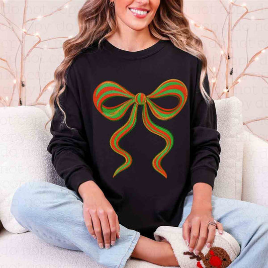 COQUETTE RED & GREEN BOW - DTF TRANSFER
