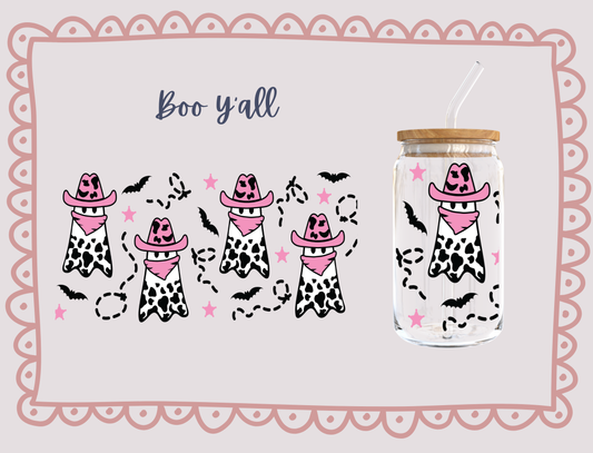 Boo Yall - UV DTF - Hectic Momma Printing