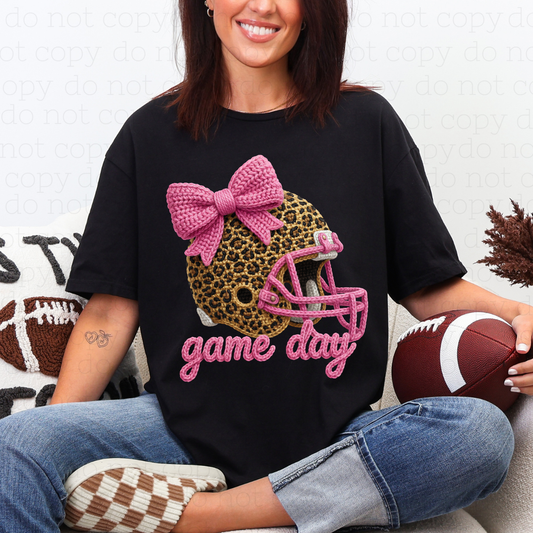 COQUETTE GAME DAY - FAUX YARN - DTF TRANSFER - Hectic Momma Printing