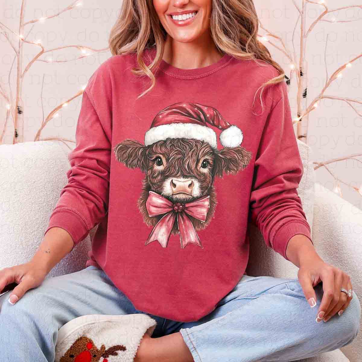 COQUETTE RED CHRISTMAS HIGHLAND - DTF TRANSFER