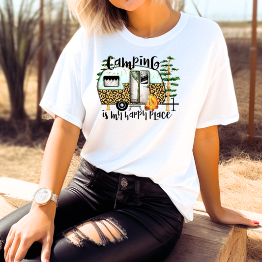 CAMPING IS MY HAPPY PLACE - DTF TRANSFER