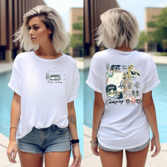 LETS GO CAMPING FRONT & BACK - DTF TRANSFER