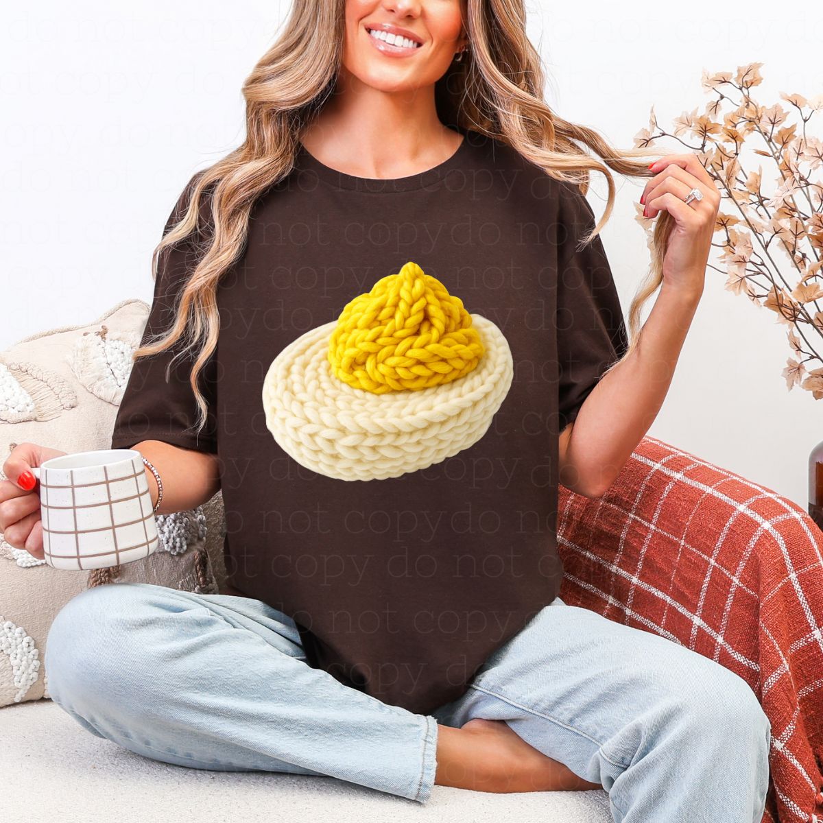 DEVILED EGG *FAUX YARN* - DTF TRANSFER