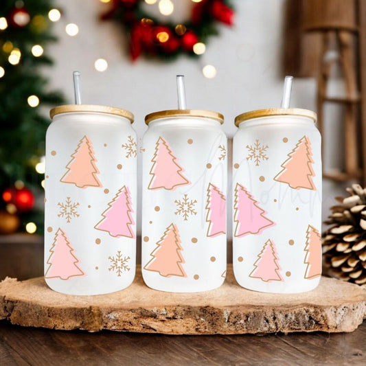 LIGHT COLORED CHRISTMAS TREES - UV DTF