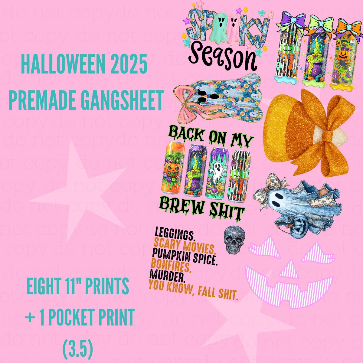 ADULT HALLOWEEN 2025 - 22.5X36 - DTF PREMADE GANG SHEET