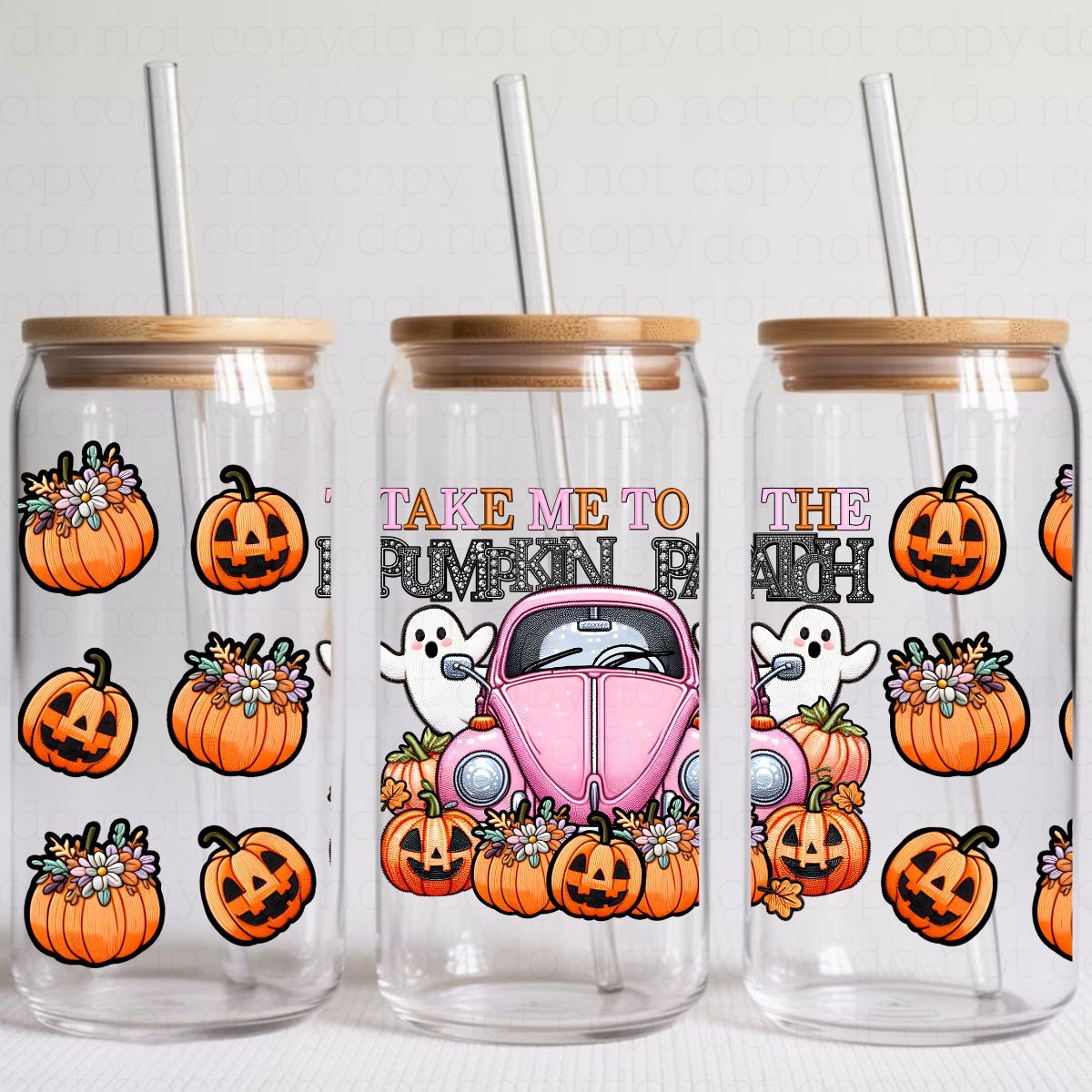 TAKE ME TO THE PUMPKIN PATCH *FAUX RHINESTONES* - UV DTF