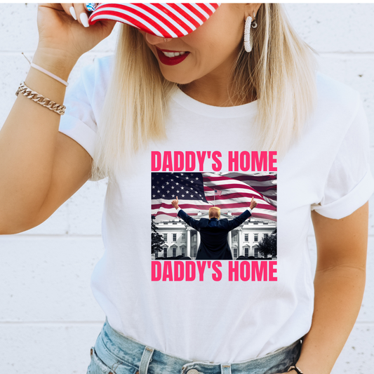 Daddys Home T-shirt - Hectic Momma Printing