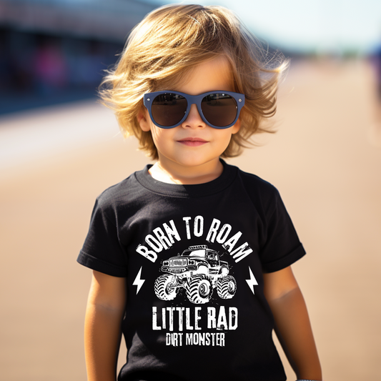 Little rad dirt monster dtf transfer