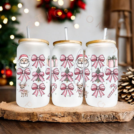 COQUETTE SANTA, TREES, REINDEERS, GIFTS & CANDY CANES - UV DTF