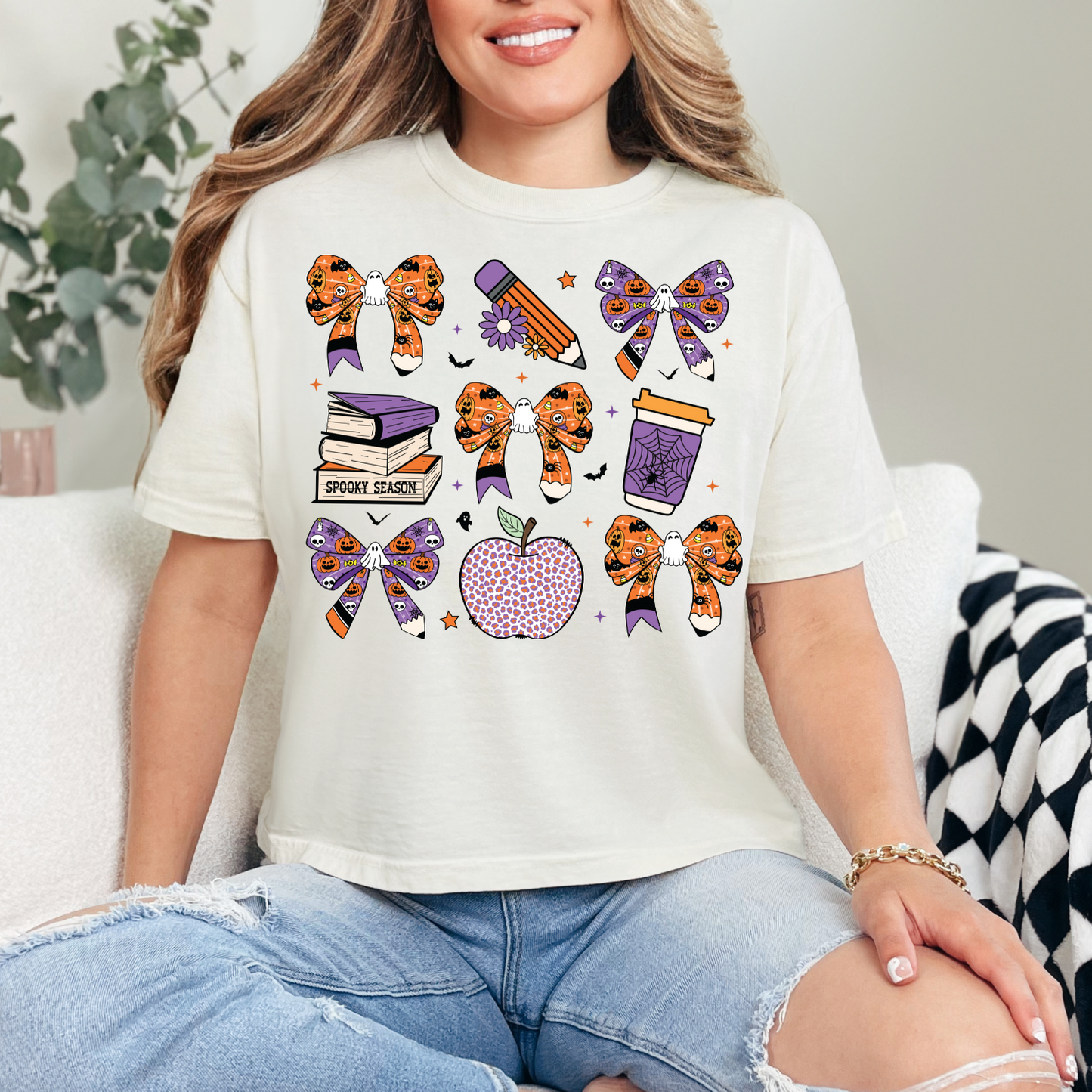 TEACHER SPOOKY SEASON COQUETTE - DTF TRANSFER