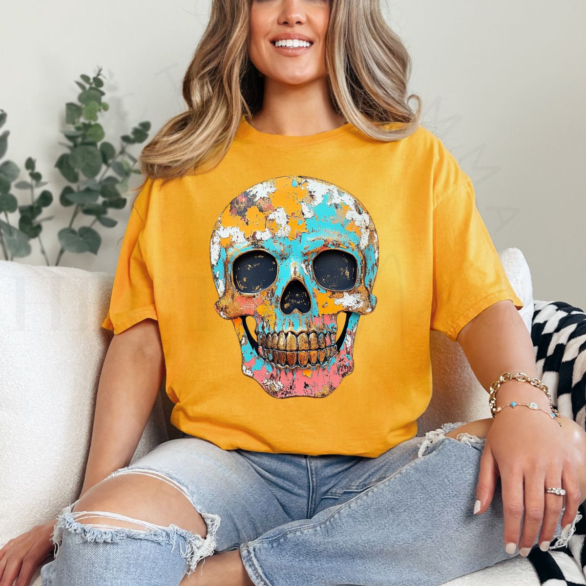 RUSTIC SKELLY - DTF TRANSFER - Hectic Momma Printing