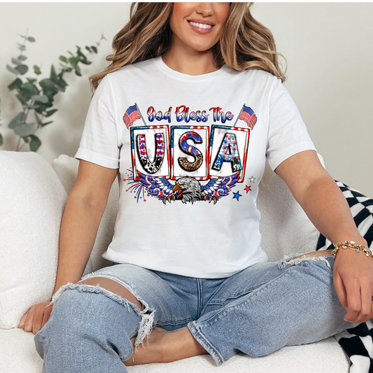 GOD BLESS THE USA - DTF TRANSFER