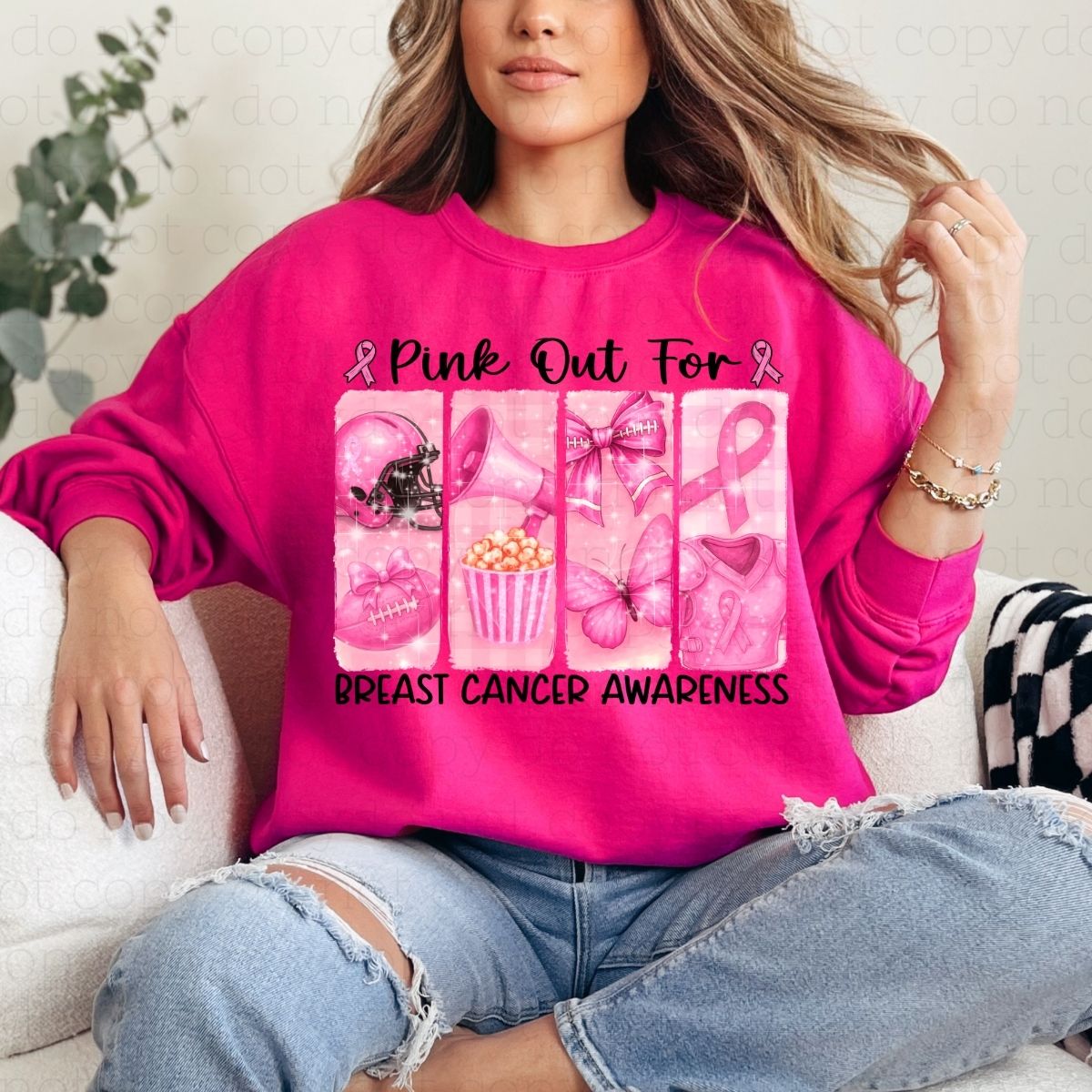 COQUETTE PINK OUT FOR BREAST CANCER AWARENESS - DTF TRANSFER