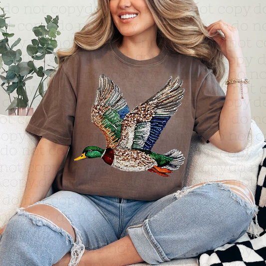 DOVE *FAUX RHINESTONES* - DTF TRANSFER