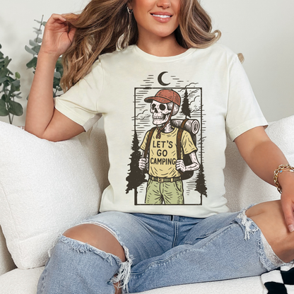 LETS GO CAMPING SKELETON - DTF TRANSFER