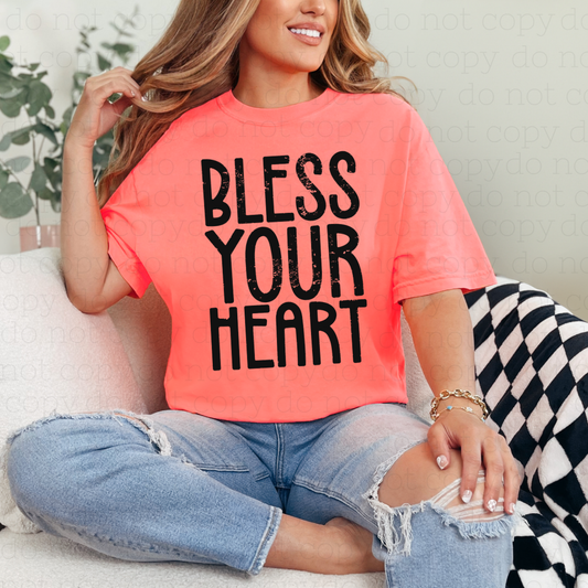 BLESS YOUR HEART - DTF TRANSFER - Hectic Momma Printing