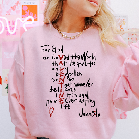 JOHN 3:16  DTF TRANSFER - Hectic Momma Printing