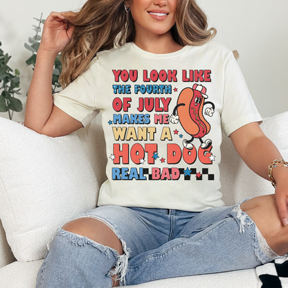 MAKES ME WANT A HOT DOG - DTF TRANSFER