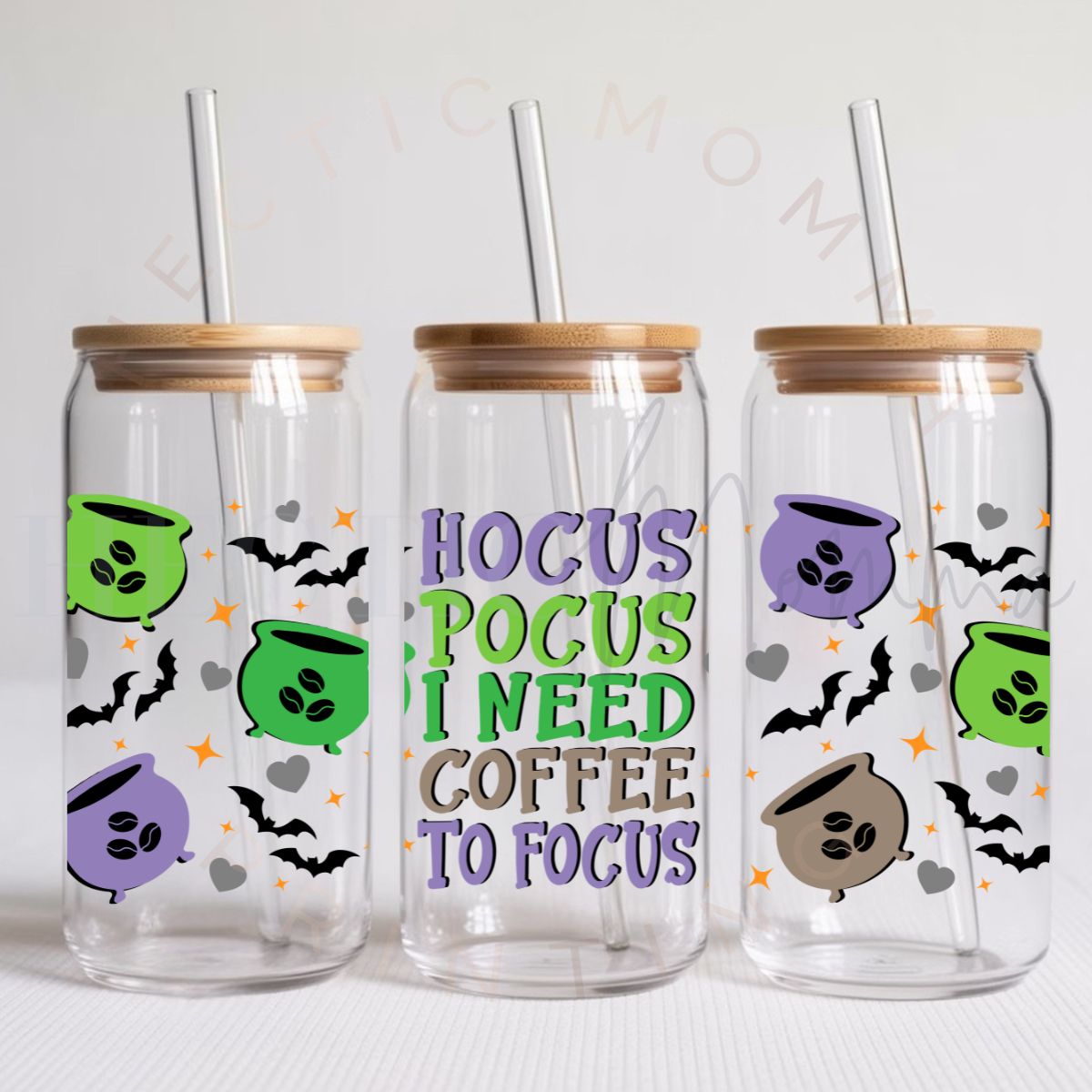 HOCUS POCUS I NEED COFFEE TO FOCUS - UV DTF