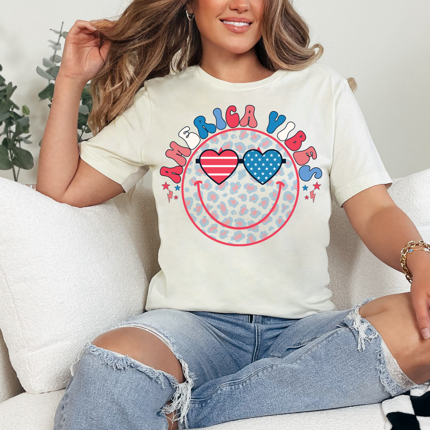 AMERICA VIBES - DTF TRANSFER - Hectic Momma Printing