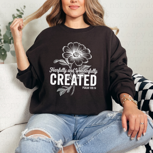 FEARFULLY AND WONDERFULLY CREATED - DTF TRANSFER - Hectic Momma Printing