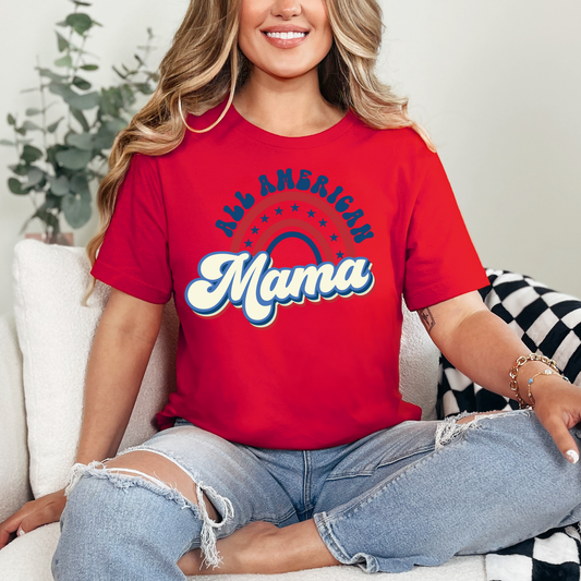 ALL AMERICAN MAMA - DTF TRANSFER