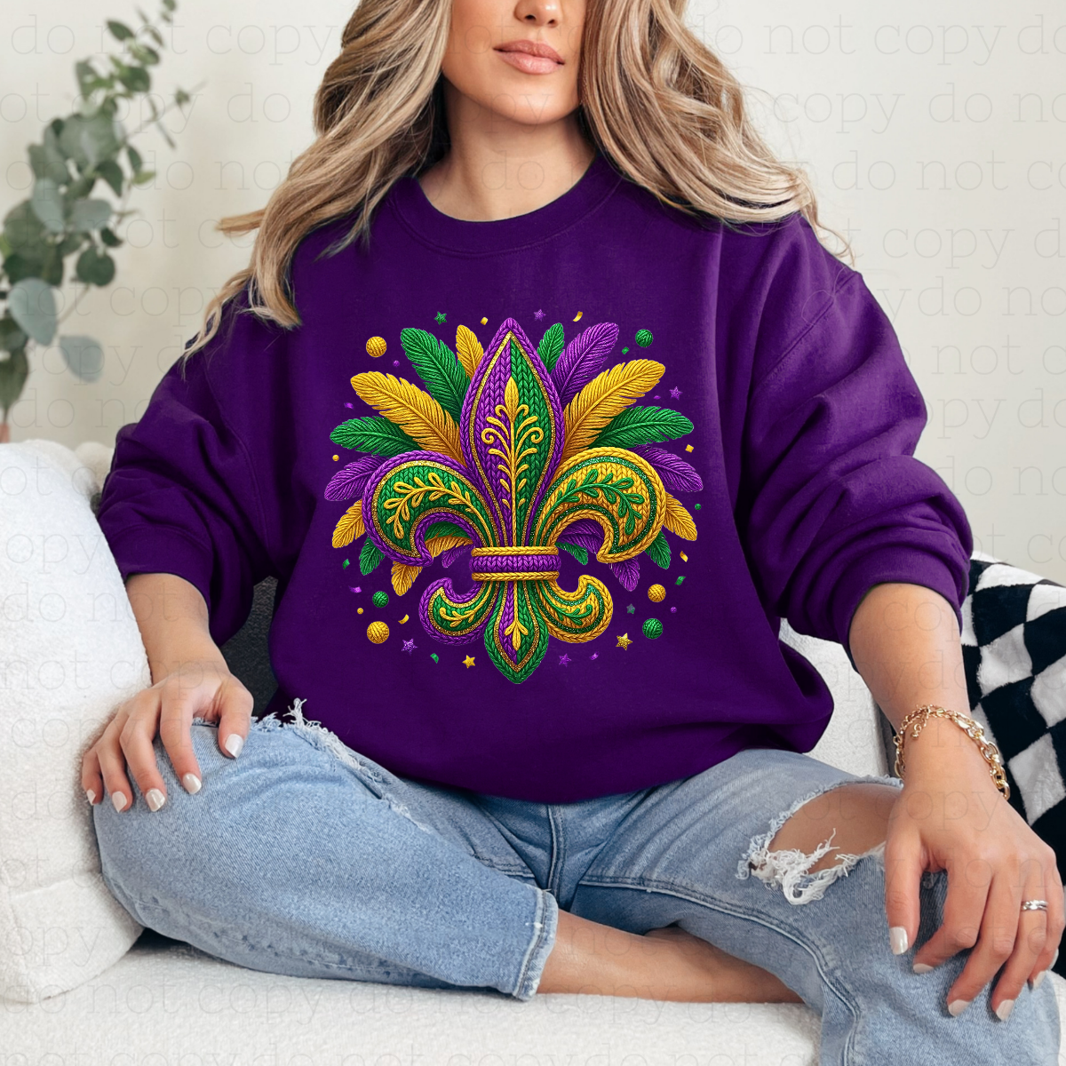 FLEUR DE LIS - FAUX YARN - DTF TRANSFER