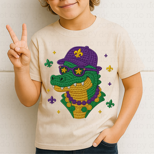 MARDI GATOR - FAUX YARN - DTF TRANSFER