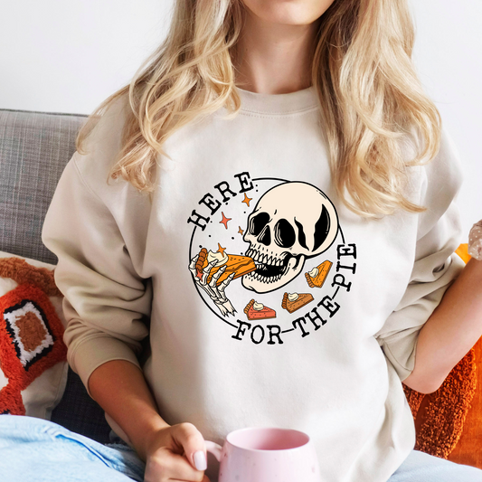 HERE FOR THE PIE - DTF TRANSFER - Hectic Momma Printing