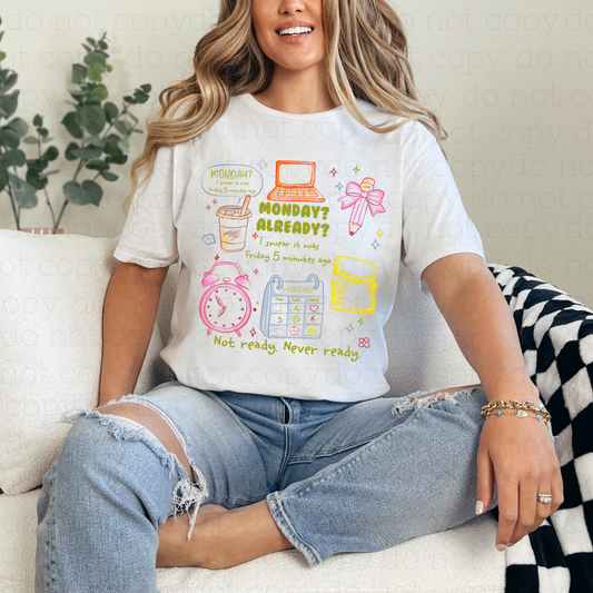 COQUETTE MONDAY ALREADY? - DTF TRANSFER - Hectic Momma Printing