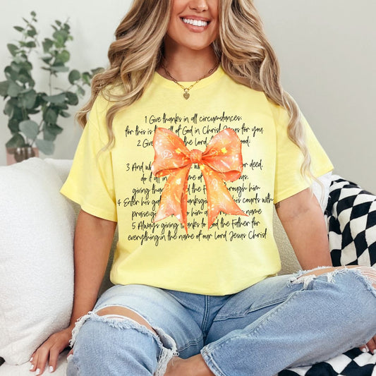 COQUETTE GIVE THANKS IN ALL CIRCUMSTANCES - DTF TRANSFER