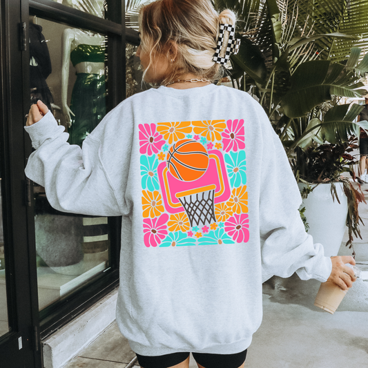 BASKETBALL FLORAL BOHO DTF TRANSFER - Hectic Momma Printing