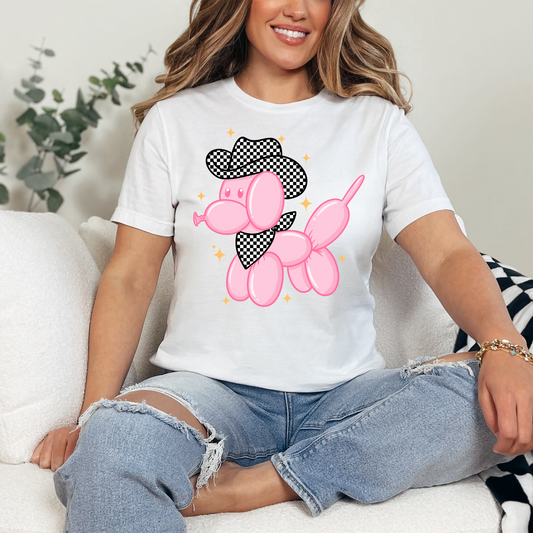 COWBOY BALLOON DOG -  DTF TRANSFER